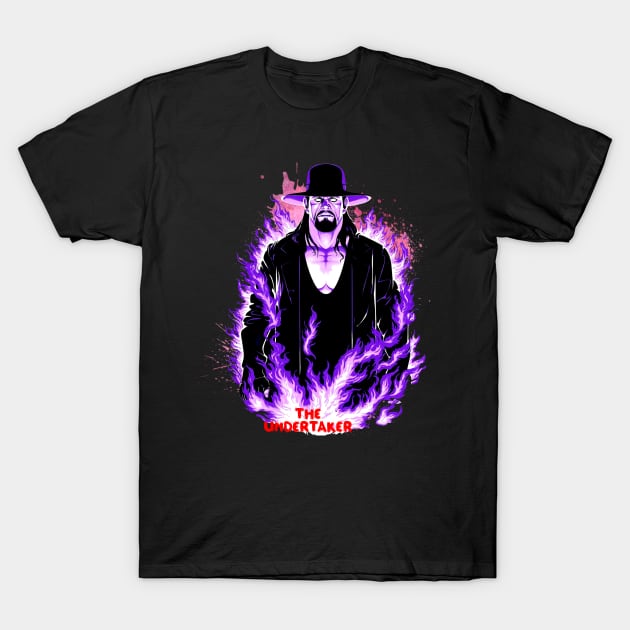 Purple Fire The Undertaker T-Shirt by Stars A Born